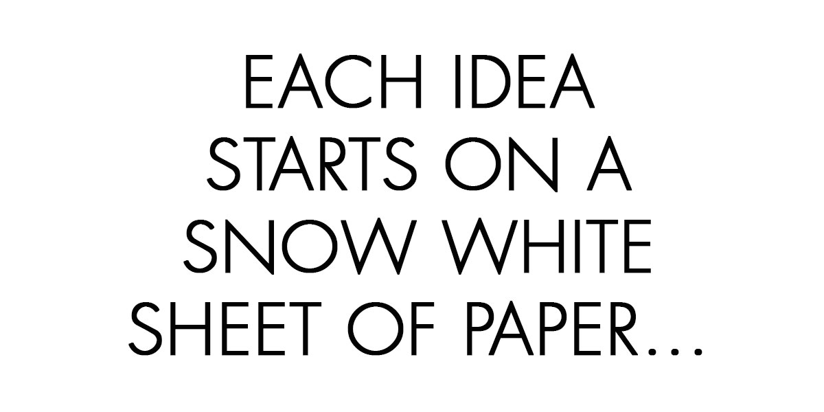 SCHNEEWEISS interior | Every idea starts on a snow-white sheet of paper.
